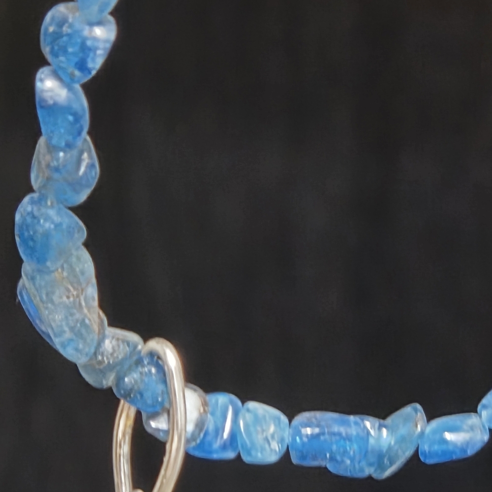 Genuine Apatite in a 925 Sterling silver Necklace